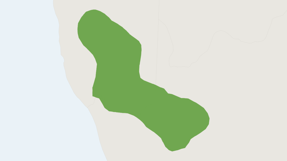 Range map of the Short-eared Pygmy Rock Mouse (Petromyscus monticularis)