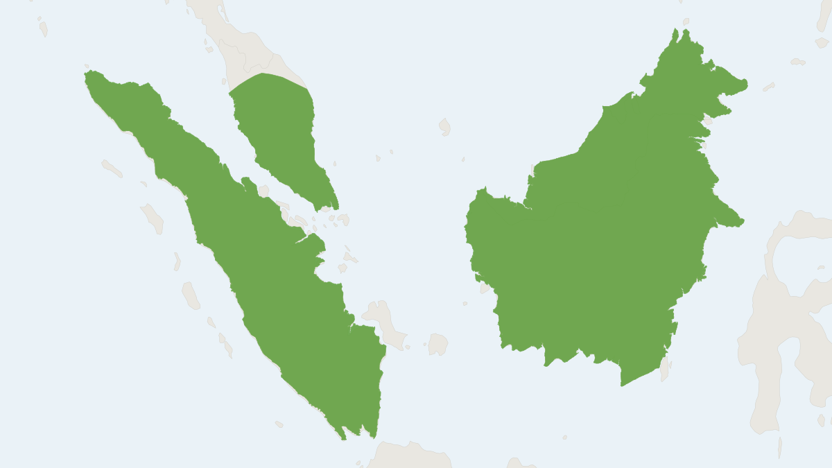 Range map of the Short-tailed Mongoose (Urva brachyura)