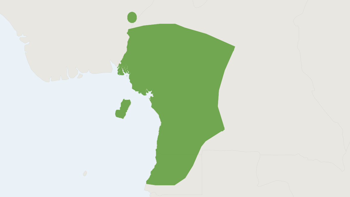 Range map of the Short-tailed Roundleaf Bat (Hipposideros curtus)