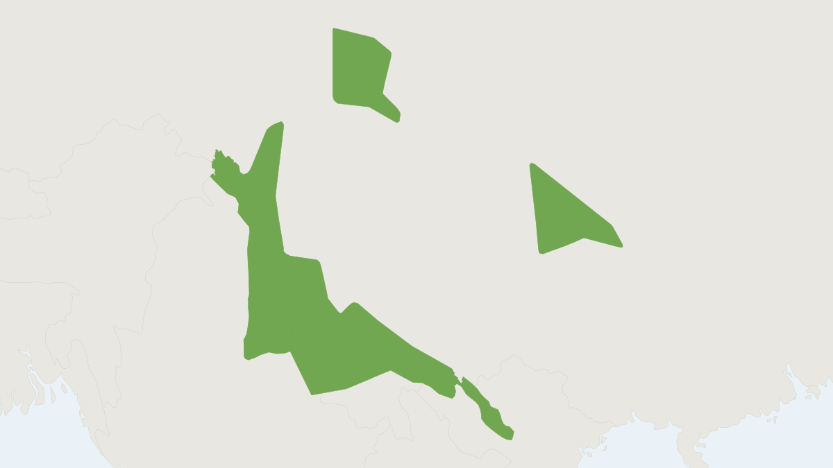 Range map of the Shrew Gymnure (Neotetracus sinensis)