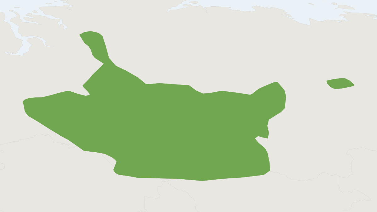 Range map of the Siberian Mole (Talpa altaica)