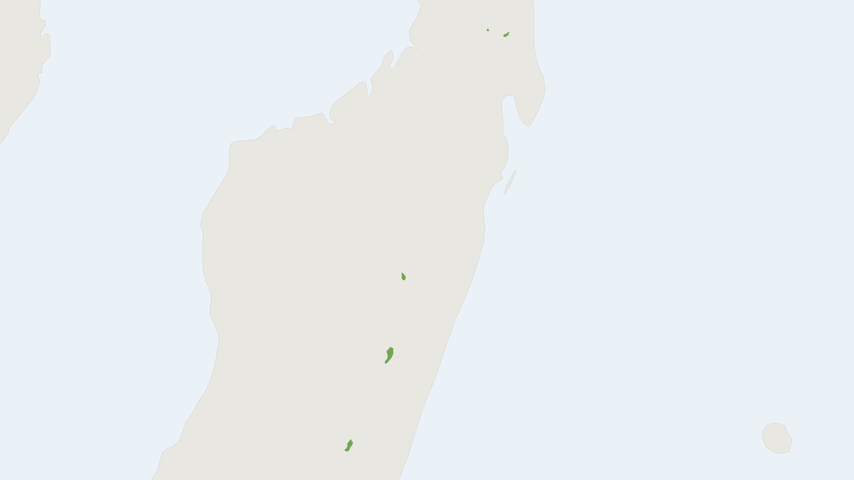 Range map of the Sibree's Dwarf Lemur (Cheirogaleus sibreei)