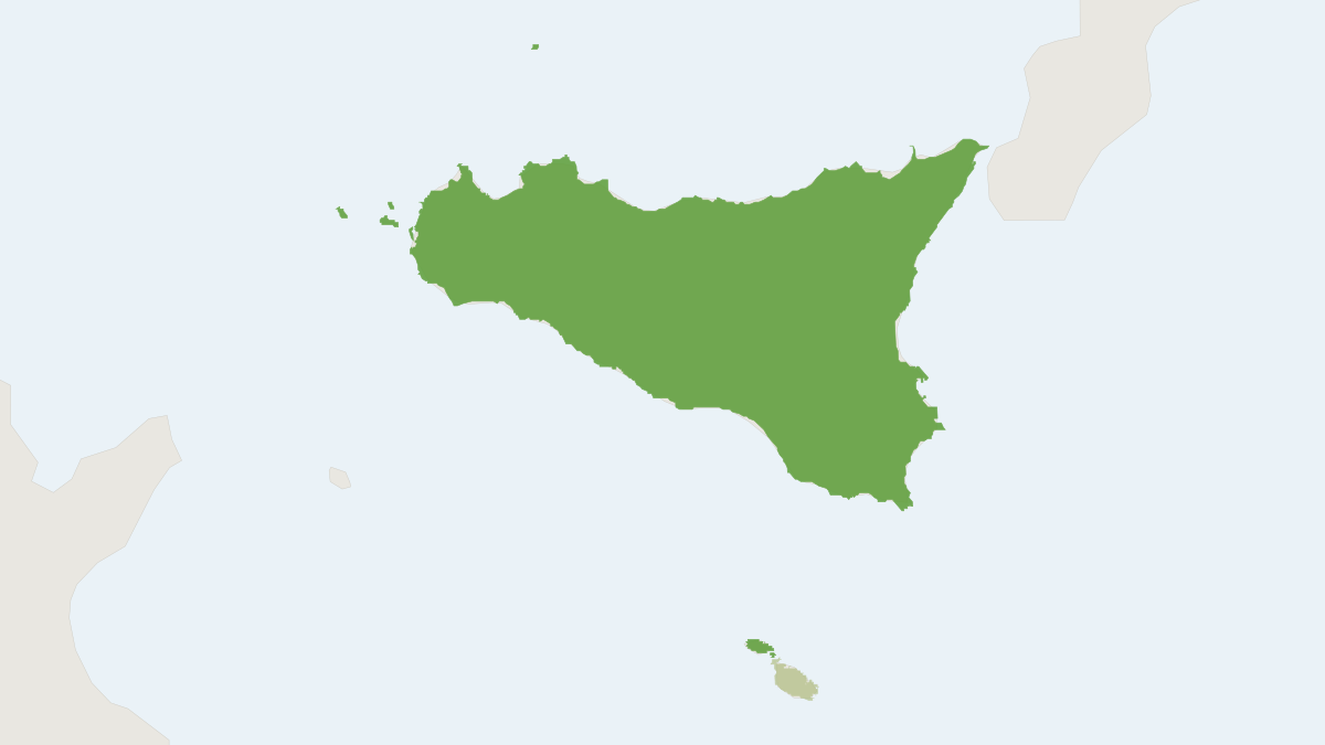 Range map of the Sicilian Shrew (Crocidura sicula)