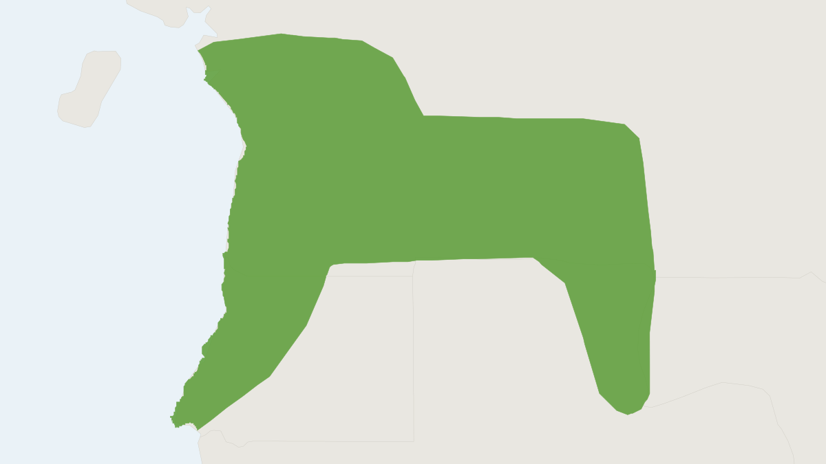 Range map of the Silent Dormouse (Graphiurus surdus)