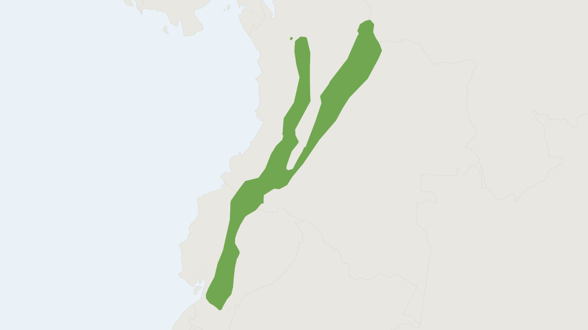 Range map of the Silky Shrew Opossum (Caenolestes fuliginosus)