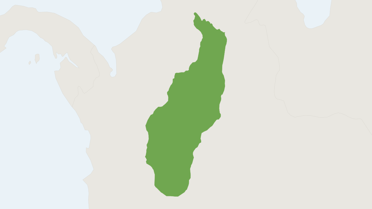 Range map of the Silvery-brown Tamarin (Oedipomidas leucopus)