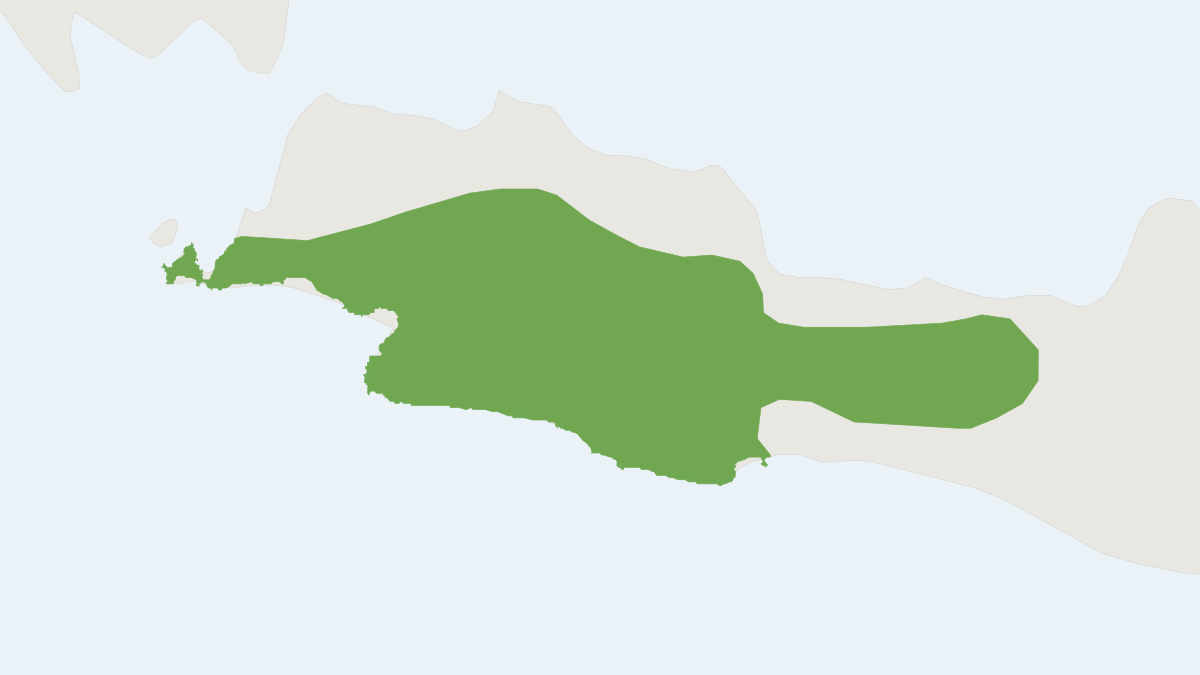 Range map of the Silvery Gibbon (Hylobates moloch)