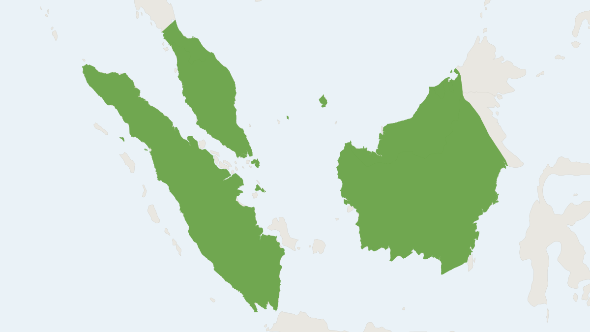 Range map of the Slender Squirrel (Sundasciurus tenuis)