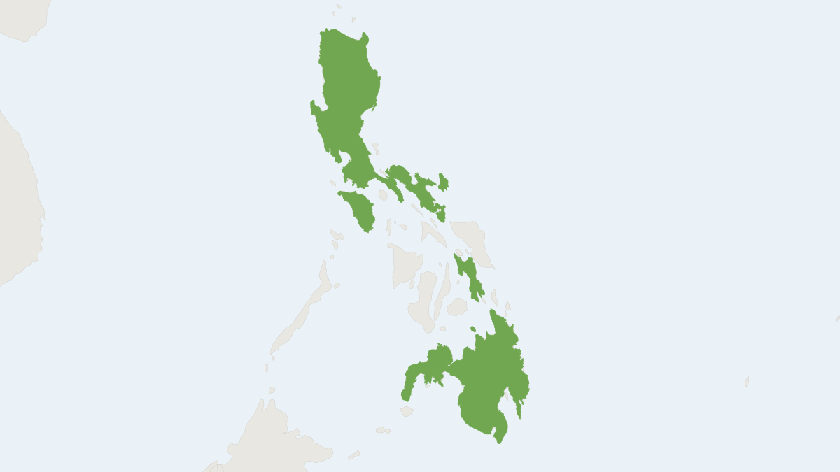 Range map of the Small Rufous Horseshoe Bat (Rhinolophus subrufus)