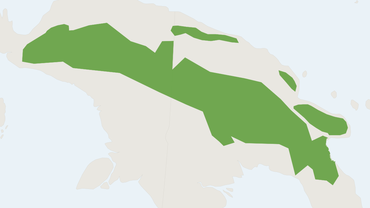 Range map of the Small Spiny Rat (Rattus steini)