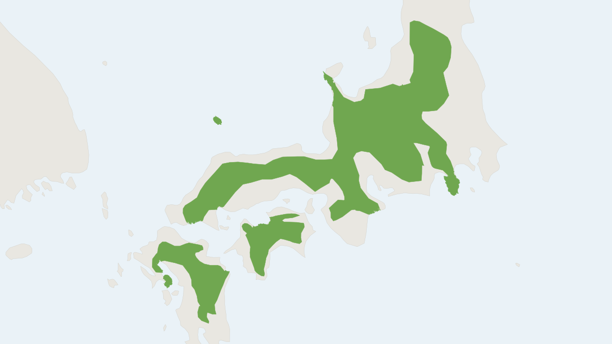 Range map of the Smith's Red-backed Vole (Craseomys smithii)