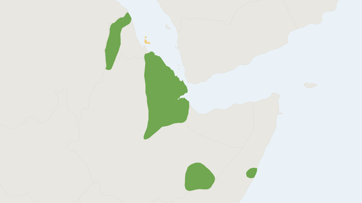 Range map of the Soemmerring's Gazelle (Nanger soemmerringii)