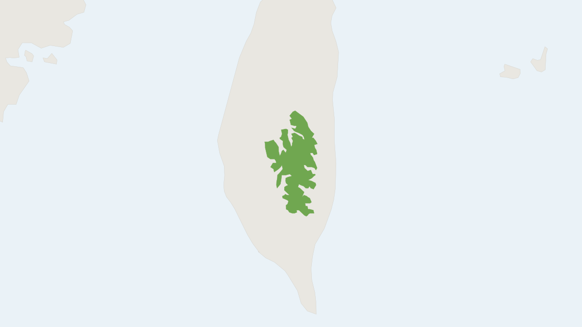Range map of the Soft-furred Taiwan Niviventer (Niviventer culturatus)