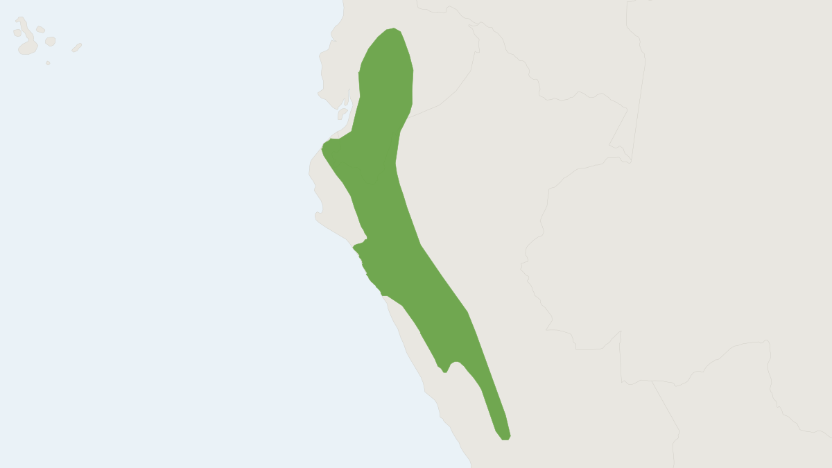 Range map of the Soft Grass Mouse (Akodon mollis) covering Ecuador and Peru