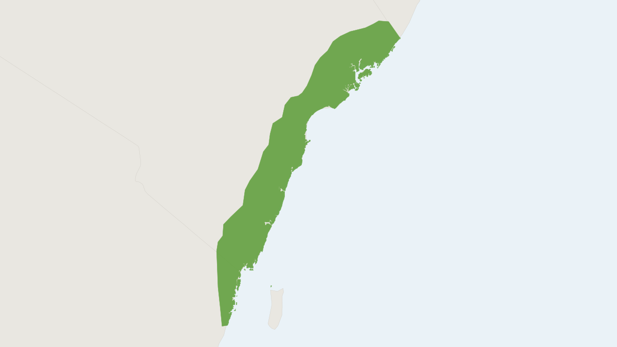 Range map of the Sokoke Dog Mongoose (Bdeogale omnivora)