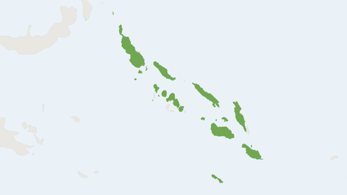 Range map of the Solomons Bare-backed Fruit Bat (Dobsonia inermis)