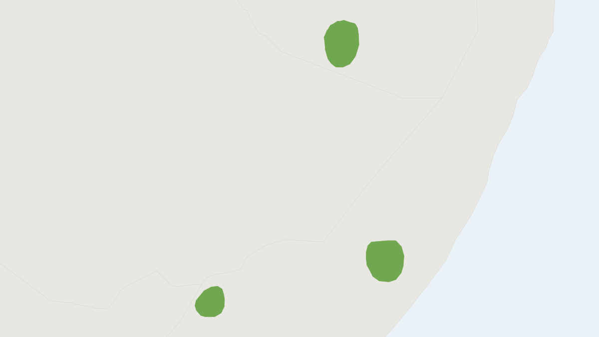 Range map of the Somali Pygmy Gerbil (Microdillus peeli)