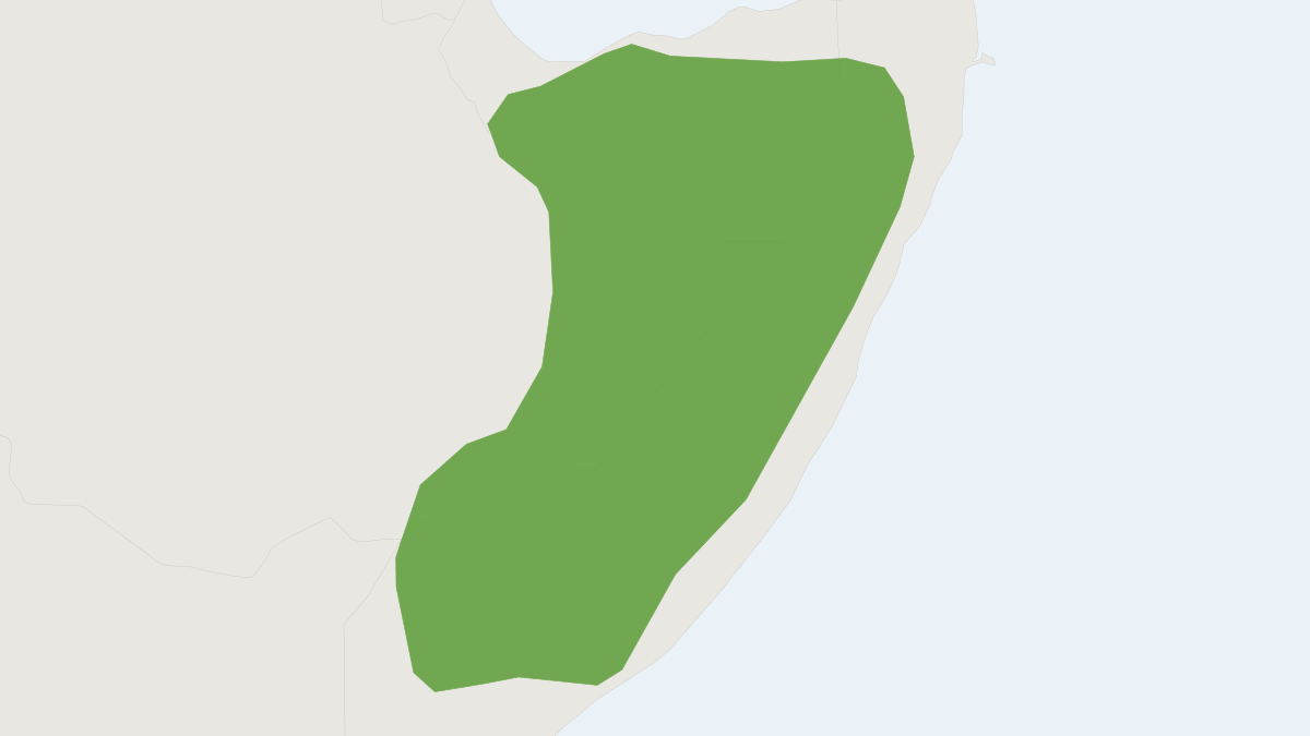 Range map of the Somali Slender Mongoose (Herpestes ochraceus)