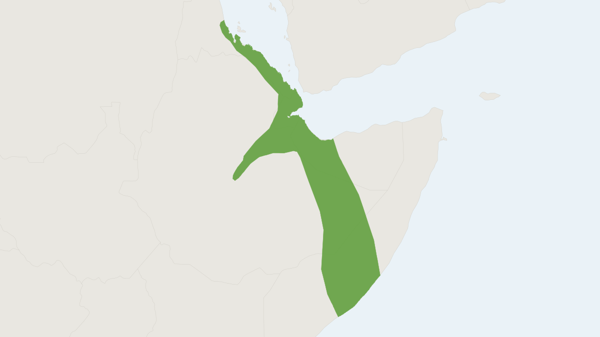 Range map of the Somalia Gerbil (Gerbillus dunni)