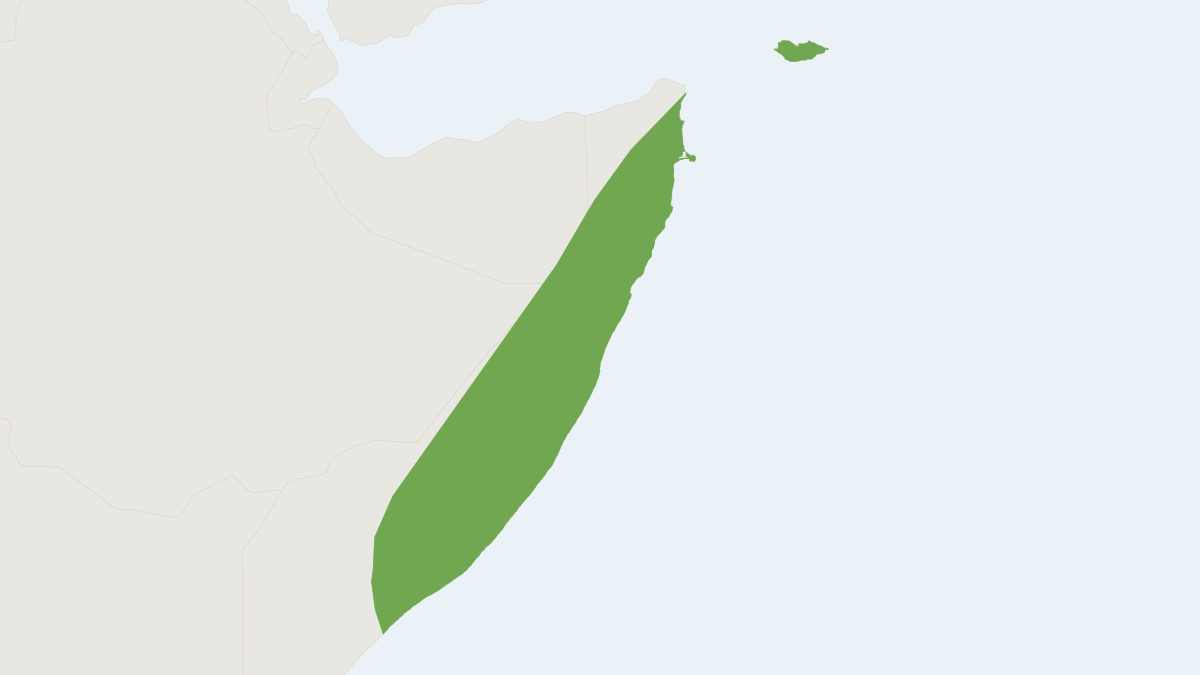 Range map of the Somalian Trident Bat (Asellia italosomalica)