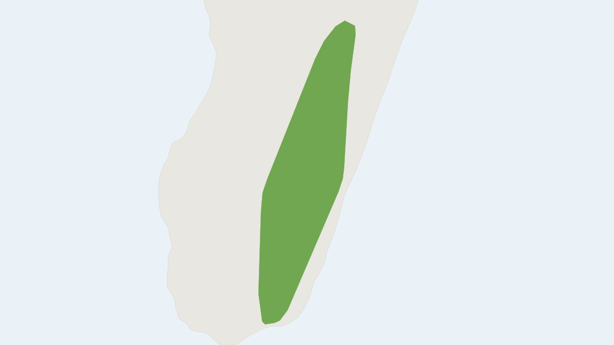 Range map of the Sororcula Long-fingered Bat (Miniopterus sororculus)