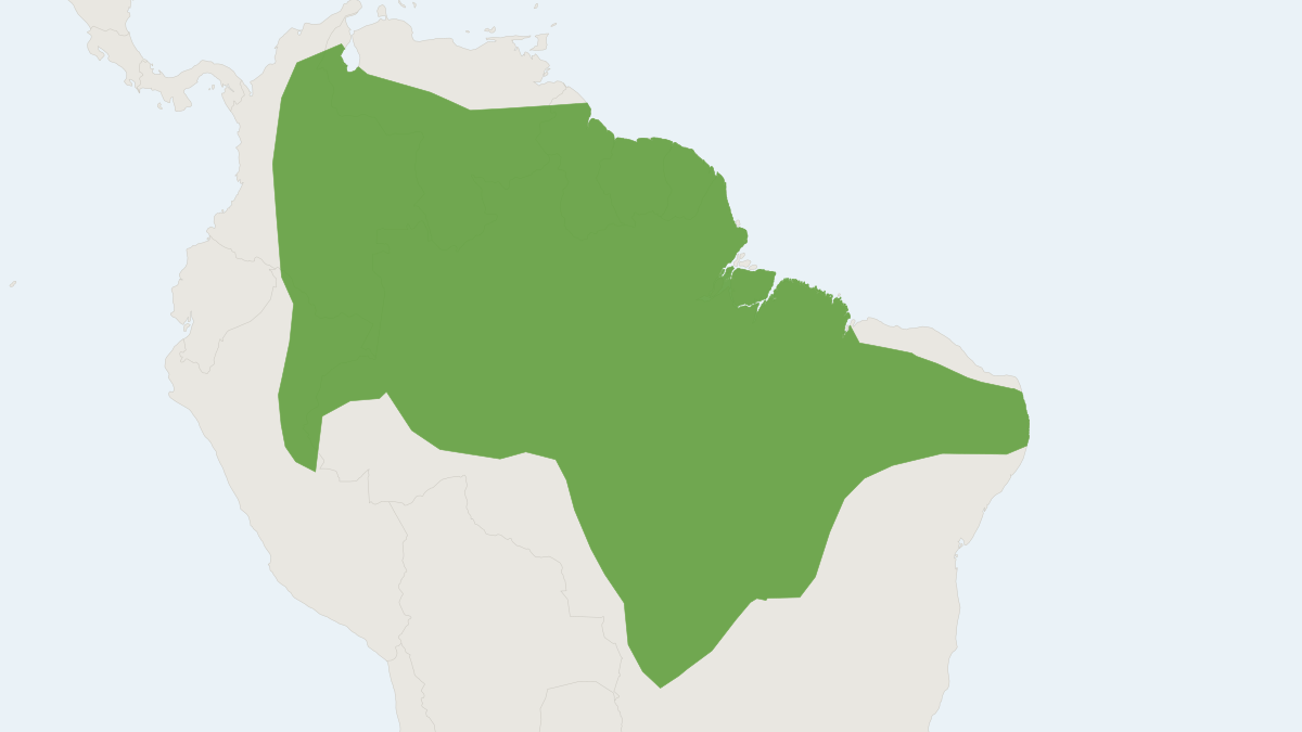 Range map of the South American Water Rat (Nectomys rattus)