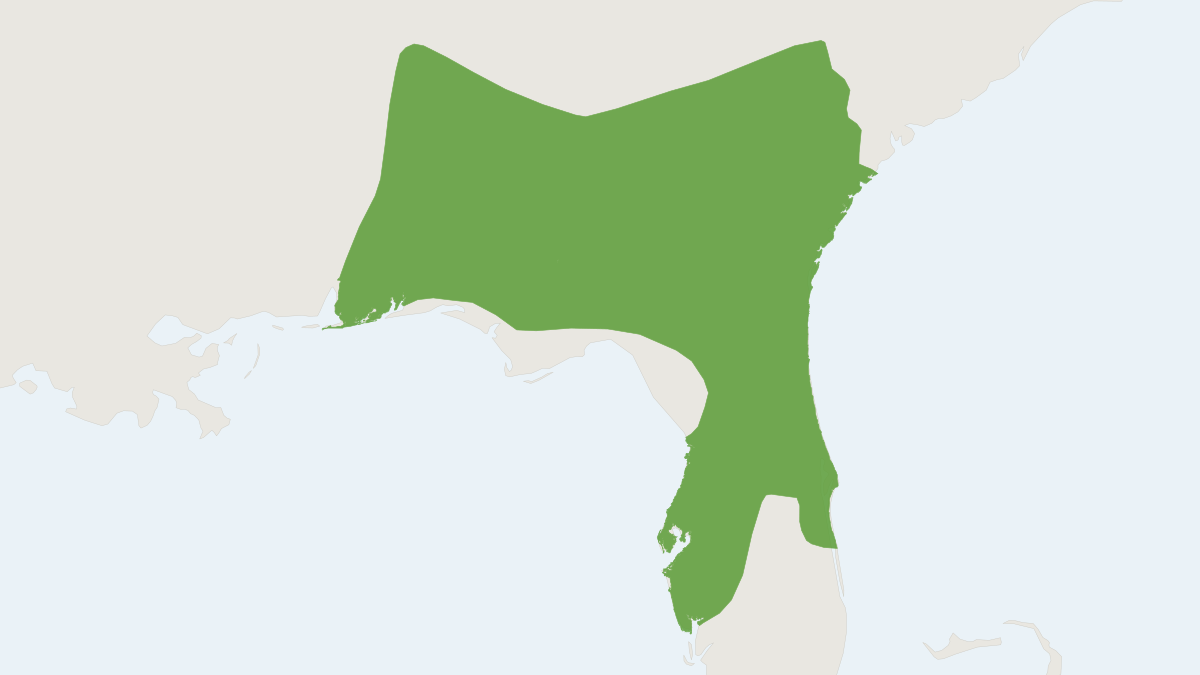 Range map of the Southeastern Pocket Gopher (Geomys pinetis)