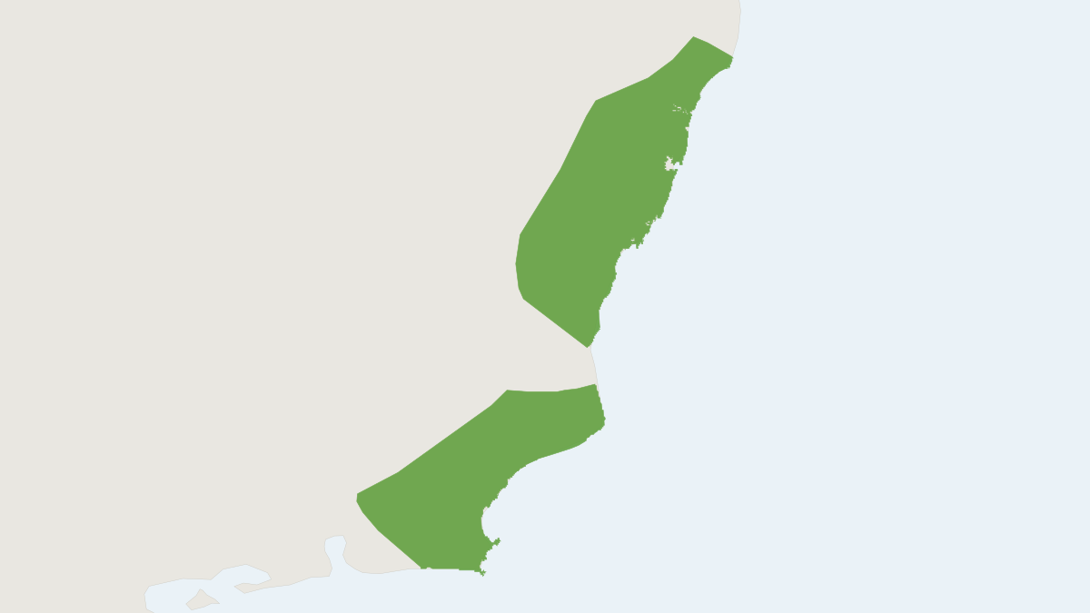 Range map of the Southern Maned Sloth (Bradypus crinitus)