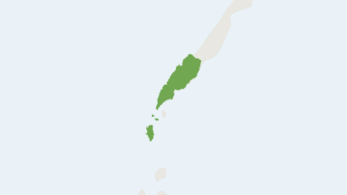 Range map of the Southern Palawan Tree Squirrel (Sundasciurus steerii)