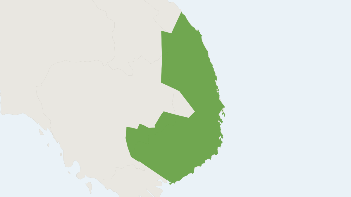 Range map of the Southern Pygmy Loris (Xanthonycticebus pygmaeus)