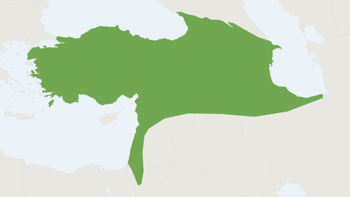 Range map of the Southern White-breasted Hedgehog (Erinaceus concolor)