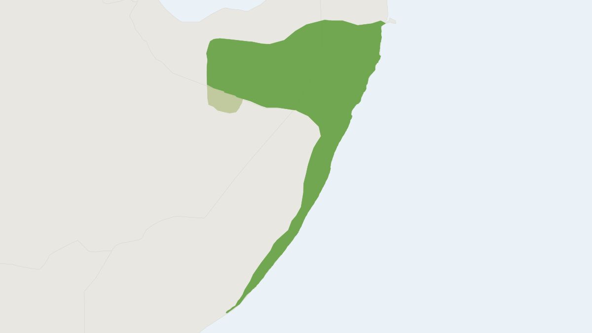Range map of the Speke's Gazelle (Gazella spekei)