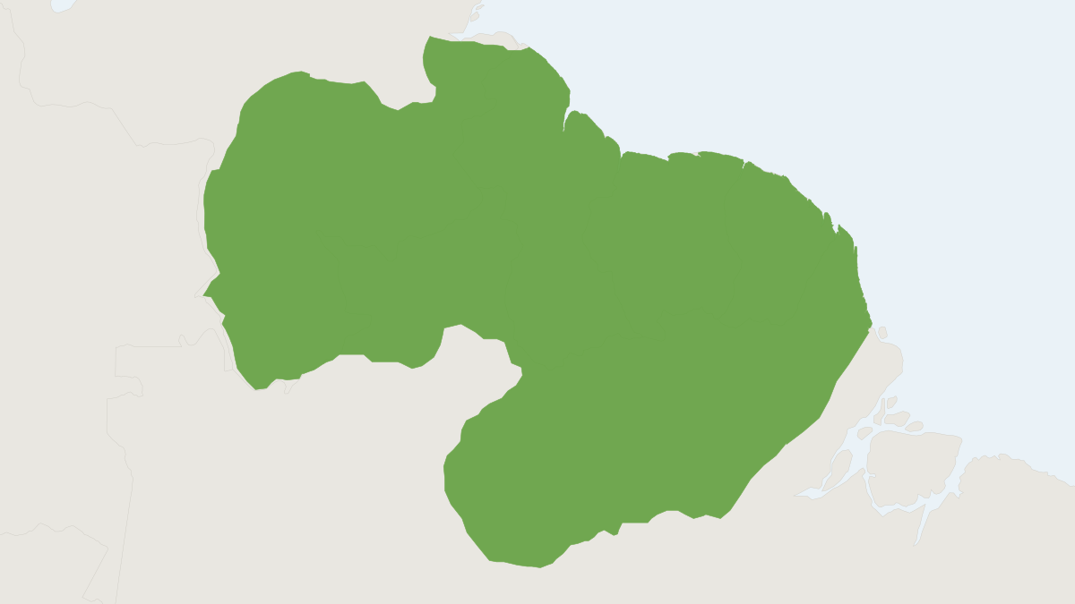 Range map of the Splendid Climbing Mouse (Rhipidomys nitela)