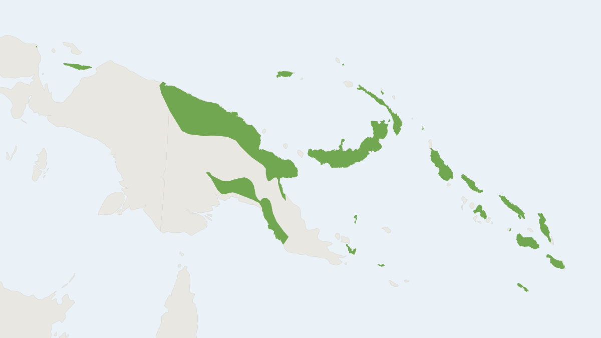 Range map of the Spurred Leaf-nosed Bat (Hipposideros calcaratus)