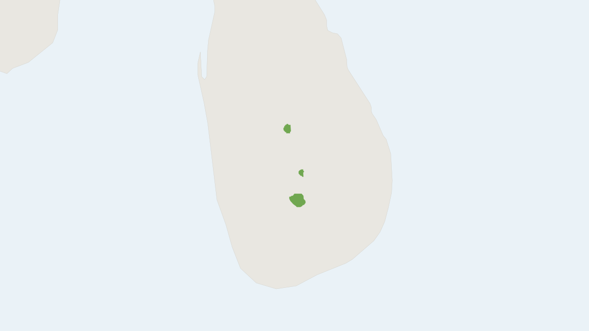 Range map of the Sri Lankan Highland Tree Mouse (Vandeleuria nolthenii)