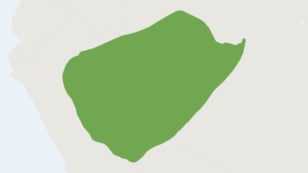 Range map of the Steere's Spiny Rat (Proechimys steerei)