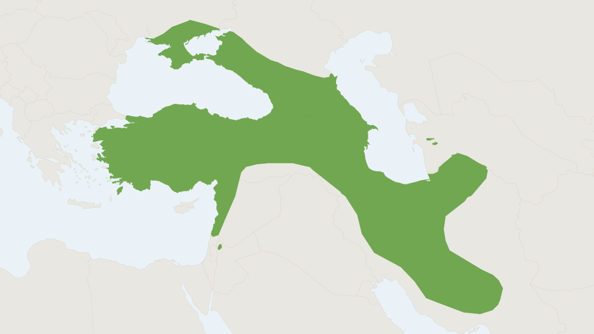 Range map of the Steppe Field Mouse (Apodemus witherbyi)
