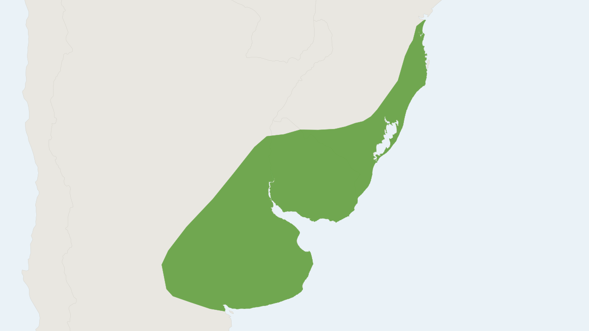 Range map of the Strange Big-eared Brown Bat (Histiotus alienus)