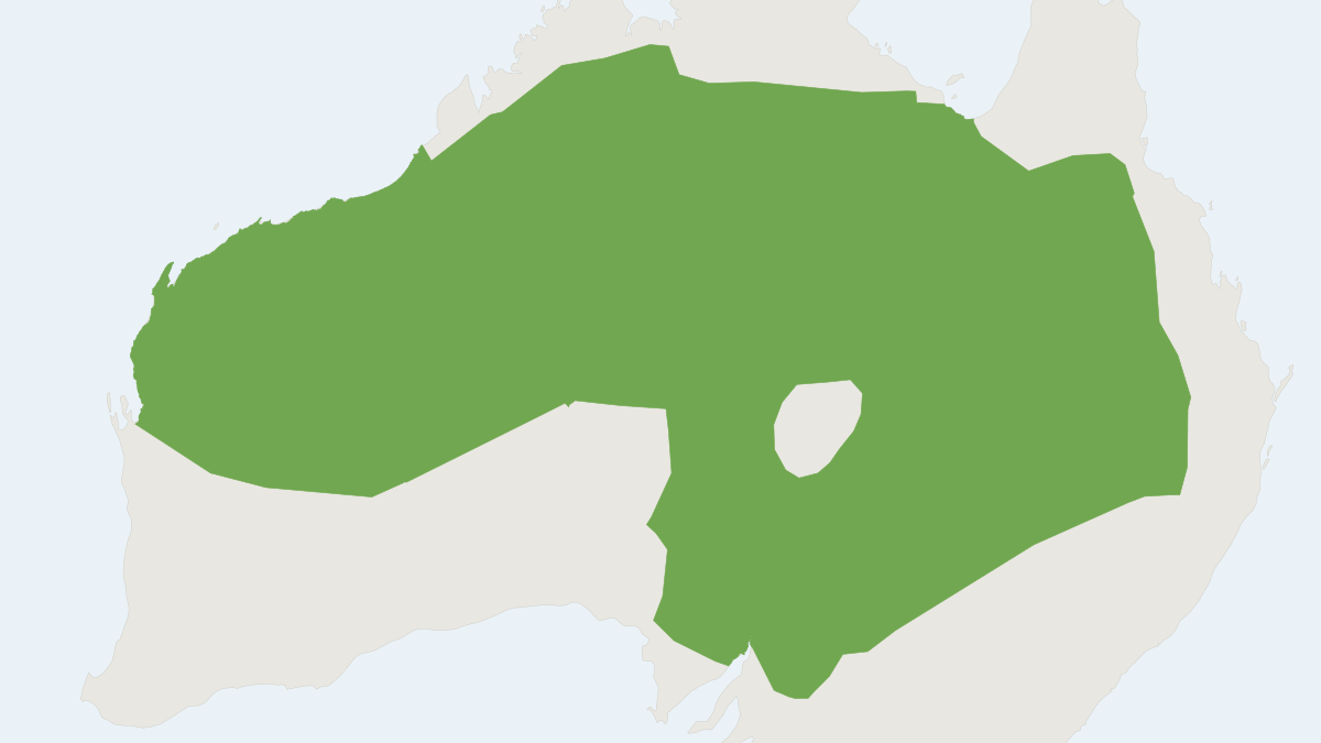 Range map of the Stripe-faced Dunnart (Sminthopsis macroura)