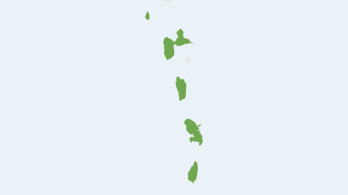 Range map of the Sturnira angeli (Sturnira angeli)