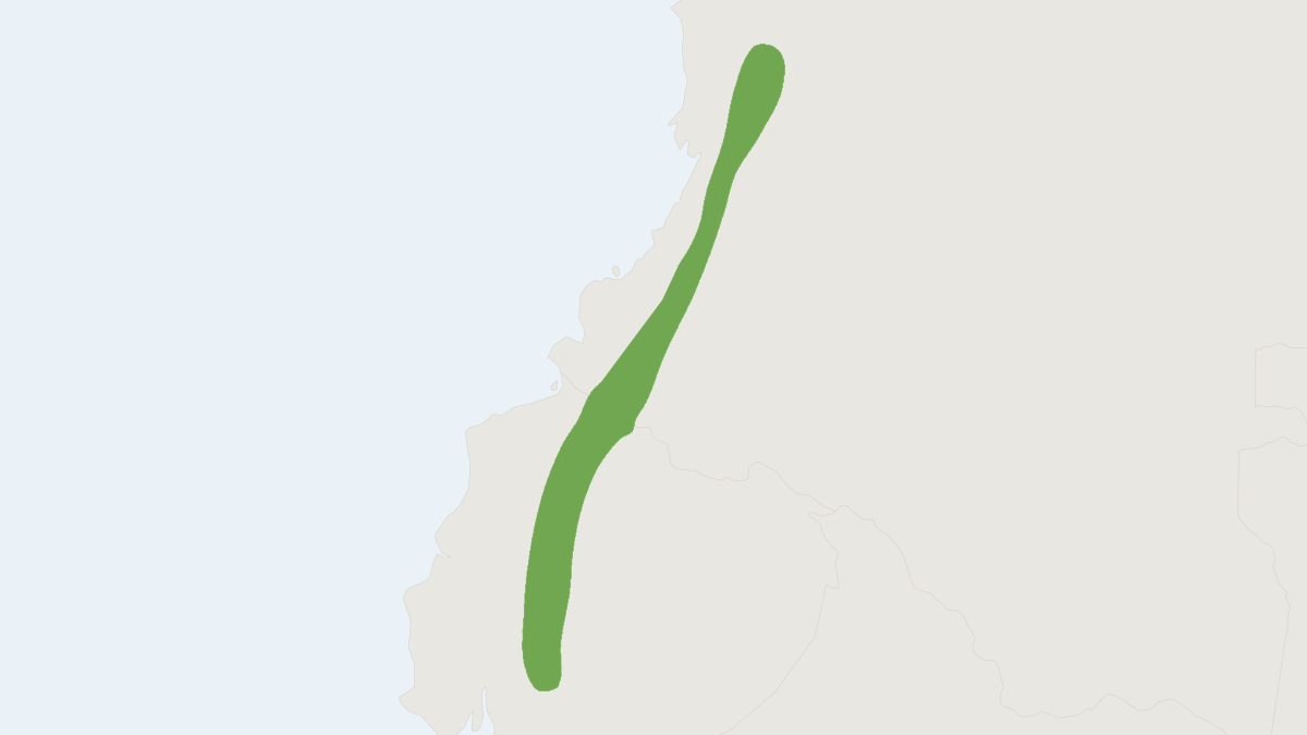 Range map of the Sturnira koopmanhilli (Sturnira koopmanhilli)