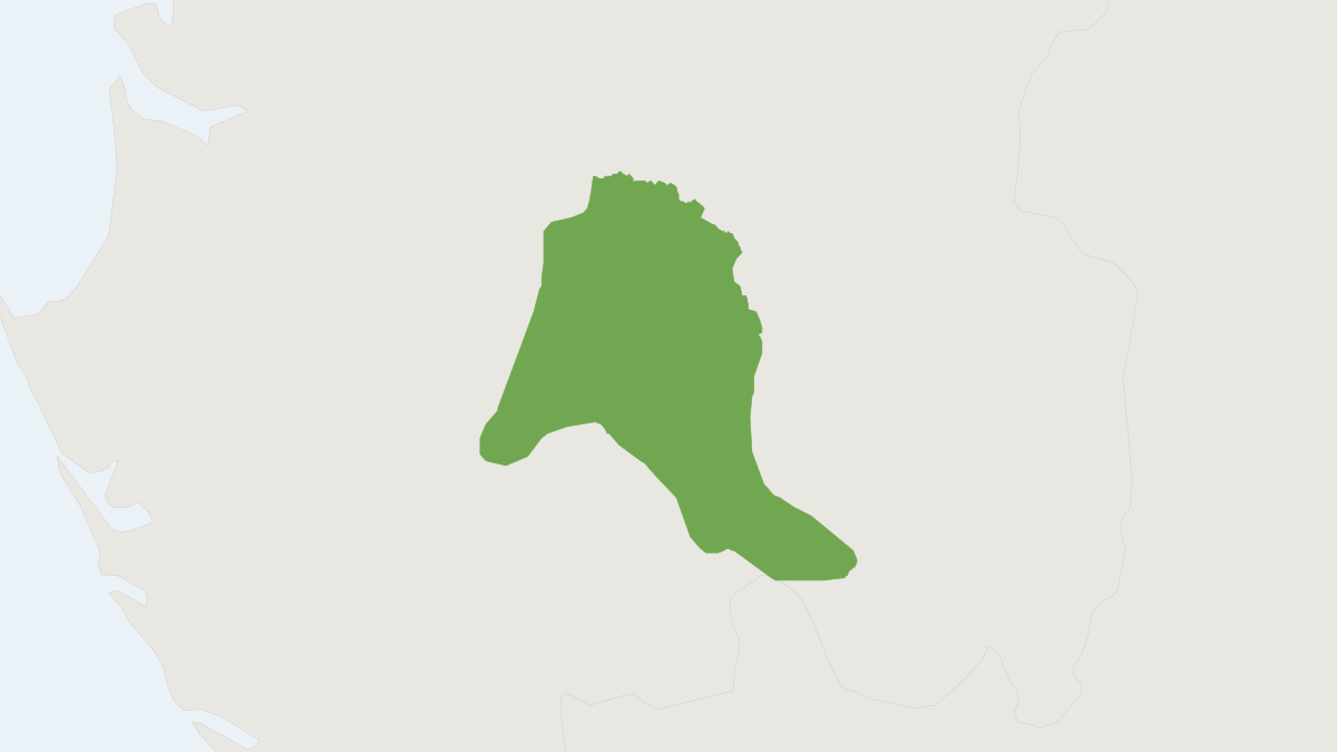 Range map of the Sun-tailed Monkey (Allochrocebus solatus) covering Gabon