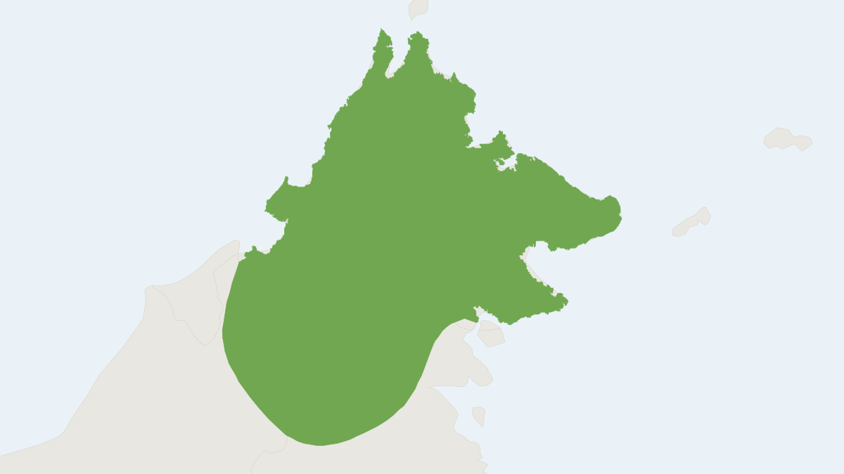 Range map of the Sunda Stink-badger (Mydaus javanensis)