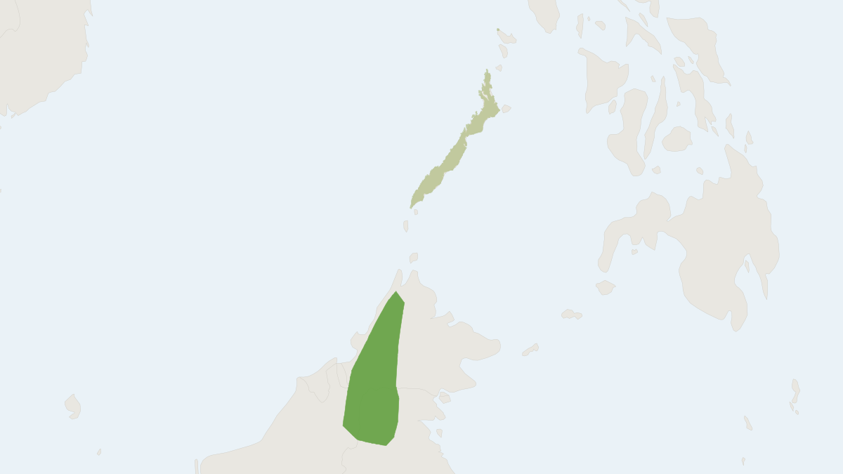 Range map of the Sundaic Haeromys (Haeromys pusillus)