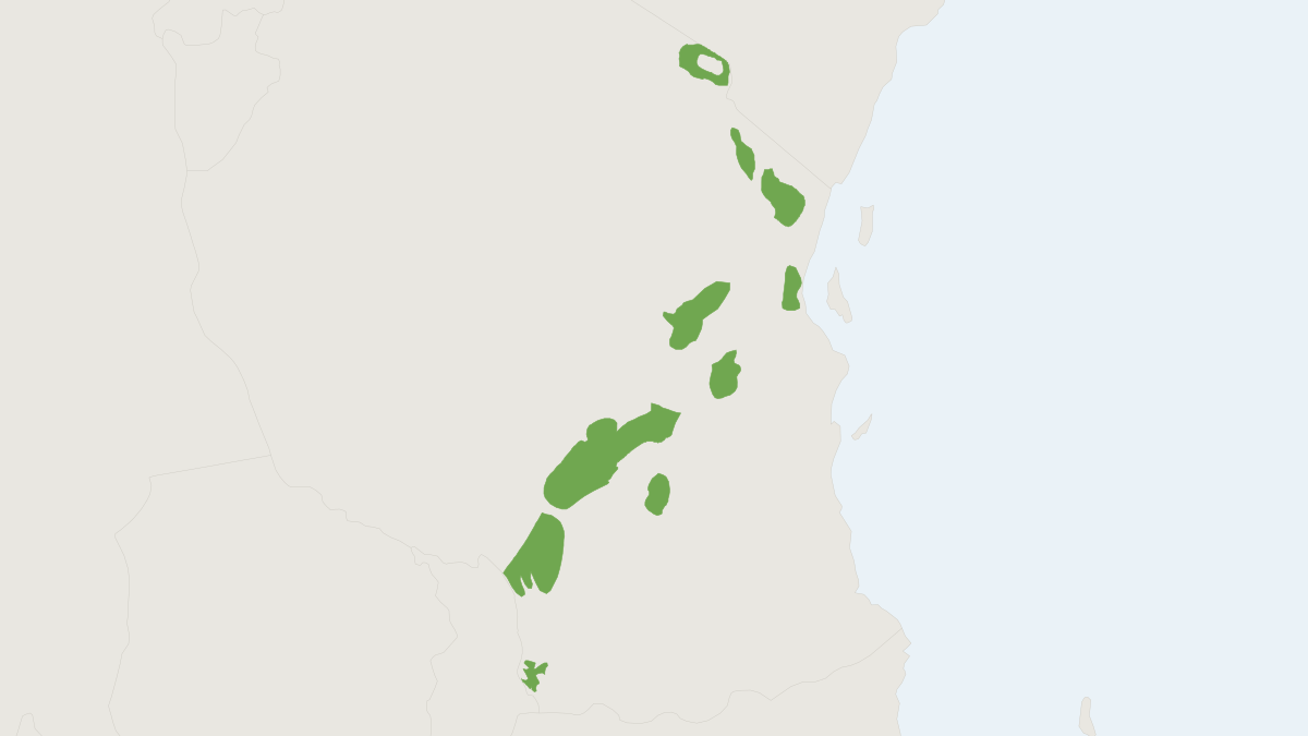 Range map of the Svynnerton's Bush Squirrel (Paraxerus vexillarius)