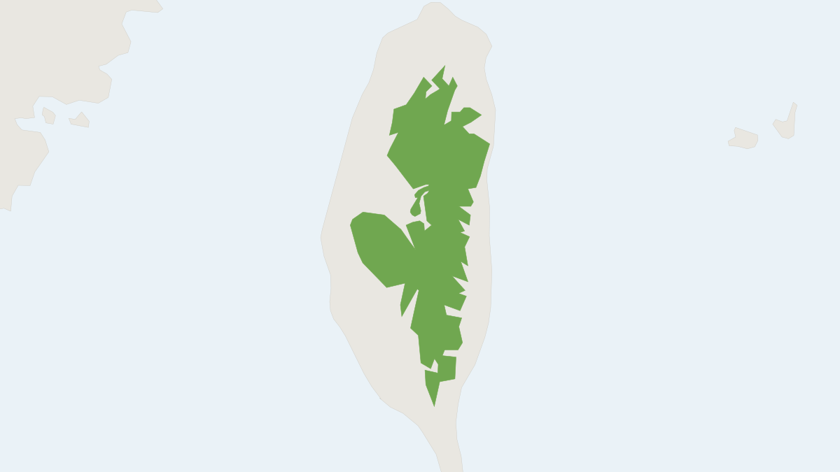 Range map of the Taiwan Brown-toothed Shrew (Episoriculus fumidus)