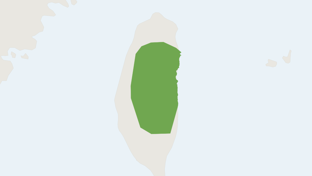Range map of the Taiwan Long-eared Bat (Plecotus taivanus)