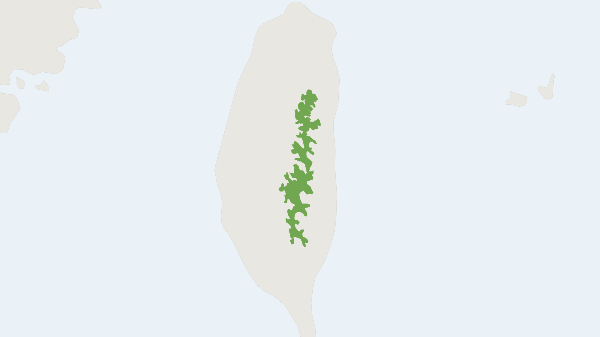 Range map of the Taiwan Vole (Alexandromys kikuchii)