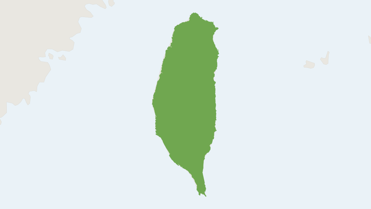 Range map of the Taiwanese Tube-nosed Bat (Murina puta)
