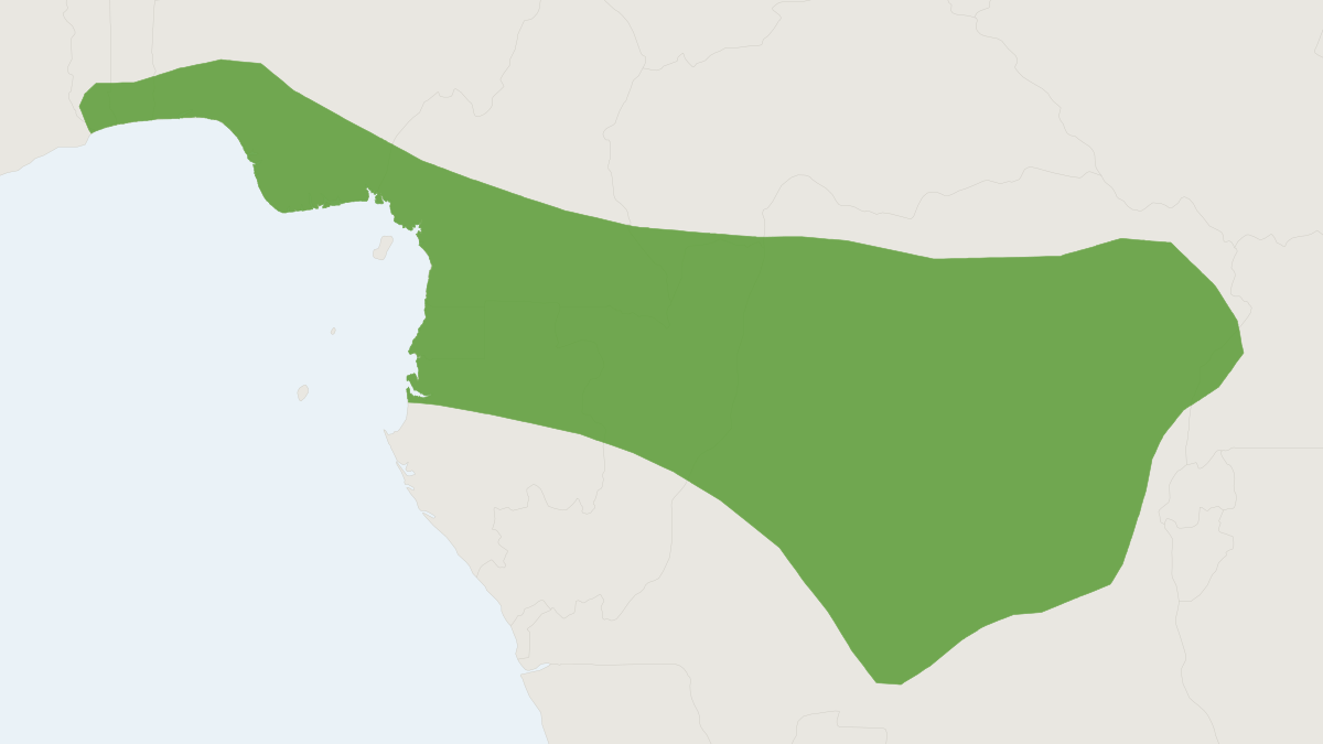 Range map of the Target Rat (Stochomys longicaudatus)